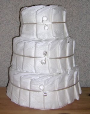 ~ ELITE UNDECORATED DIAPER CAKE ~ GIFTS BY JAYDE