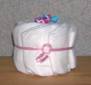*NEW* PEA SIZE UNDECORATED DIAPER CAKE ~ GIFTS BY JAYDE