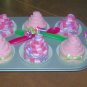 6PK BURP CLOTH CUPCAKES IN A CUPCAKE PAN ~ SHOWER FAVOR