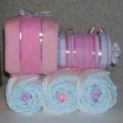 DIAPER CAKE TRAIN~SUPER CUTE~BABY SHOWER GIFT