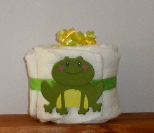 PEA SIZE ANIMAL THEME MINI DIAPER CAKE ~ SHOWER GIFT