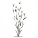 Silver call lily candleholder