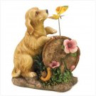 puppy love solar light-up statue
