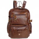 New Cowboy Vintage Style Tan Leather Men Travel Bag Backpack Messenger Bookbag