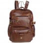 New Cowboy Vintage Style Tan Leather Men Travel Bag Backpack Messenger Bookbag