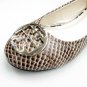 Tory Burch Reva Grey Roccia Snake Ballet Flat Size US 5-10