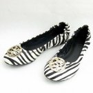 Tory Burch Black White Zebra Reva Pony Hair Flats Size US 5-10