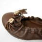 TORY BURCH REVA BALLERINA COFFEE FLAT SHOES US5-10