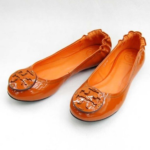 NIB TORY BURCH ORANGE REVA BALLET FLATS SHOES SIZE US 5-10