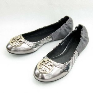 NIB Tory Burch Silve/Snake Romy Ballet Flats Shoes SIZE US 5-10