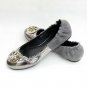 NIB Tory Burch Silve/Snake Romy Ballet Flats Shoes SIZE US 5-10