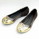 NIB Tory Burch Gold/Snake Romy Ballet Flats Shoes SIZE US 5-10