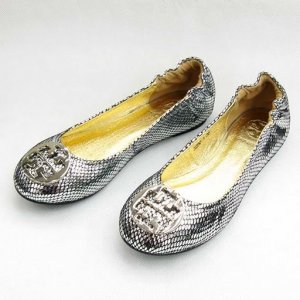 NEW TORY BURCH REVA ISLAND SILVEGLITTER SHOES SIZE US 5-10