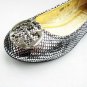 NEW TORY BURCH REVA ISLAND SILVEGLITTER SHOES SIZE US 5-10