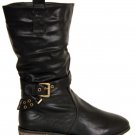 Black Knee High Buckle Boot SIZE 4