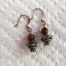 Earrings - Sterling Silver, Cat's Eye Beads