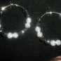 Beaded Crystal Hoops LARGE - As Seen on Basketball Wives