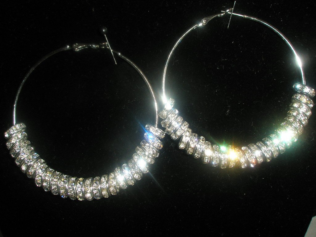 Silver Charm Hoop Fashion Earrings-SMALL