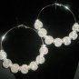 Silver Mesh Hoop Earrings - LARGE Basketball Wives Inspired