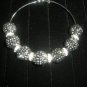 Pewter Crystal Pave Hoops