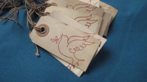 Tea stained Christmas Tags