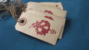 Tea stained Christmas Tags