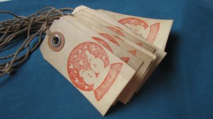 Tea stained Christmas Tags