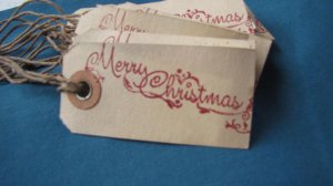 Tea stained Christmas Tags