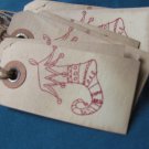 Tea stained Christmas Tags