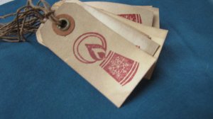 Tea stained Christmas Tags