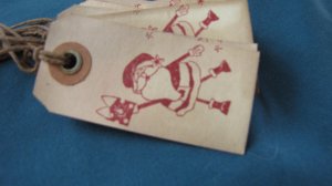 Tea stained Christmas Tags