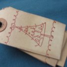 Tea stained Christmas Tags