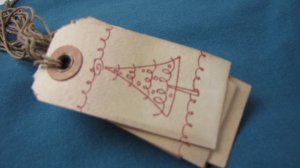 Tea stained Christmas Tags