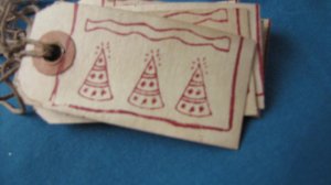 Tea stained Christmas Tags