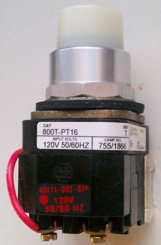 Allen Bradley 800T-PT16 Pilot Light White 120 Volt 4,13