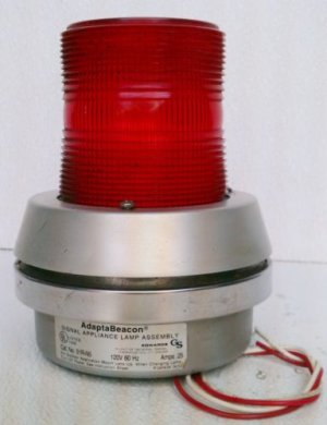 Edwards AdaptaBeacon 51R-N5 Red Signal Light 120 Volt