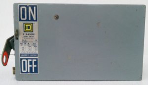 Square D PQ-3603 I-Line Bus Plug Disconnect Switch 600 Volt 30 Amp 3 Wire Used