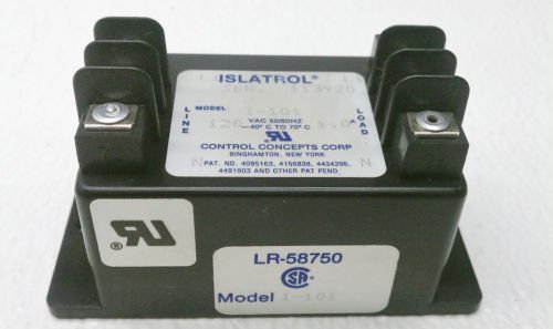 Control Concepts I-101 Islatrol Noise Filter 120 VAC 50-60 Hz 1.0 Amp -40 - 70 C