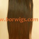 5 clip-in hair pieces ; synthetic straight long hair #33