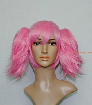 pink cosplay wigs ; with ponytail