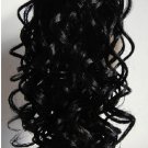 black ponytail ;synthetic hair curly ponytail