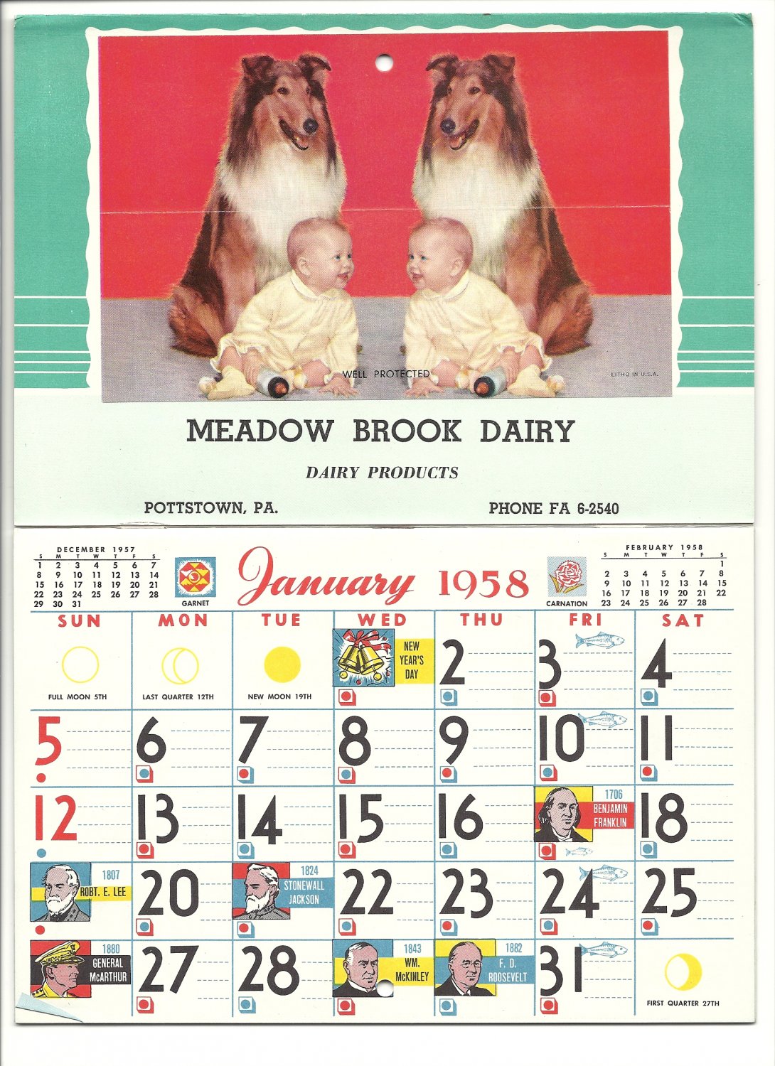 vintage-meadow-brook-dairy-farm-1958-recipe-calendar-pottstown-pa-geo