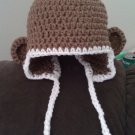 monkey earflap beanie- child