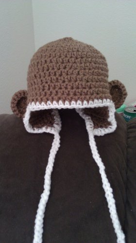 monkey earflap beanie- child