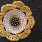 extra large flower with button center clip