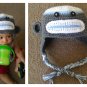 sock monkey earflap beanie- child