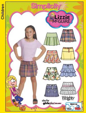 5084 SIMPLICITY LIZZIE MCGUIRE BB GIRLS 8 SKIRTS SIZE 8 1/2 - 16 1/2