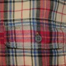 Gap Jeans Red w/ Yellow and blue Plaid Flannel L