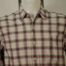 Levi Strauss Blue W/ Brown Plaid Casual Shirt M