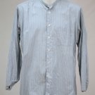 Mario Matteo Blue Cotton Shirt w/ band collar